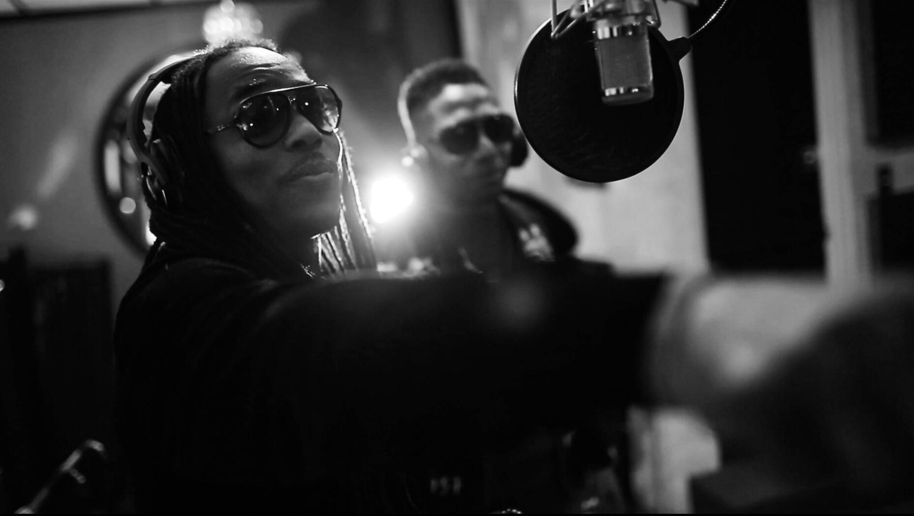 Earl Powell & Kickman Teddy laying down vocals